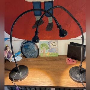 IKEA JANSJÖ Gooseneck Black LED Desk Lamp DISCONTINUED Snake Light Set